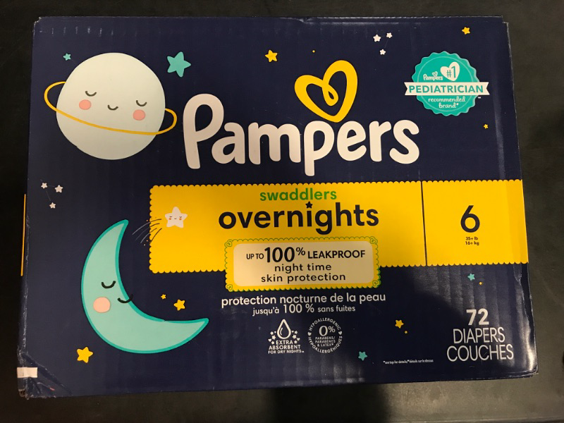 Photo 3 of Pampers Swaddlers Overnight Diapers Size 6 72 Count (Select for More Options)