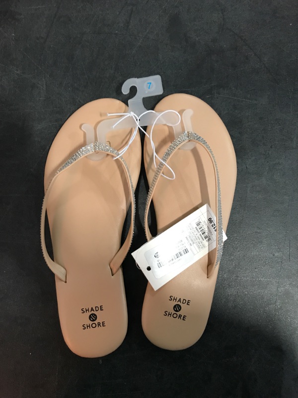 Photo 2 of Women's Cali Flip Flop Sandals - Shade & Shore™ Silver 7