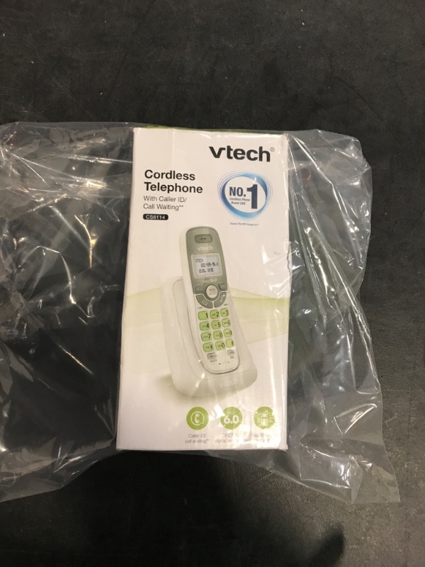 Photo 4 of Vtech CS6114 1 Handset Cordless Phone- Caller ID White