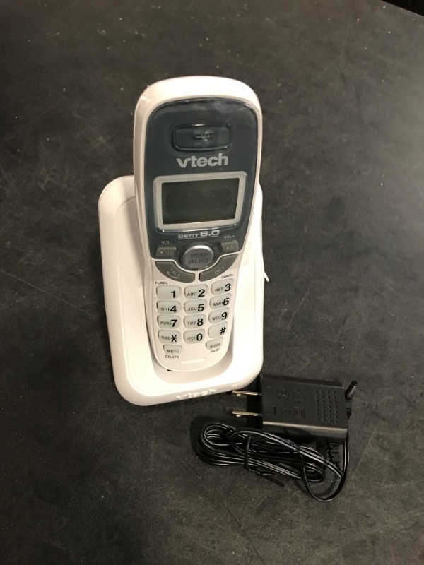 Photo 2 of Vtech CS6114 1 Handset Cordless Phone- Caller ID White