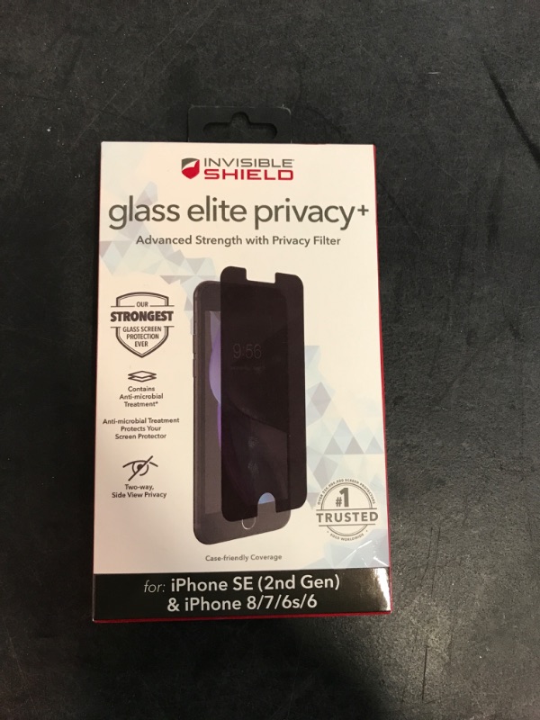 Photo 2 of ZAGG InvisibleShield Glass Elite Privacy Plus - Screen Protector - Made for Apple SE2 - Case Friendly - Impact & Scratch Protection Clear 200105450
(Write a Review)