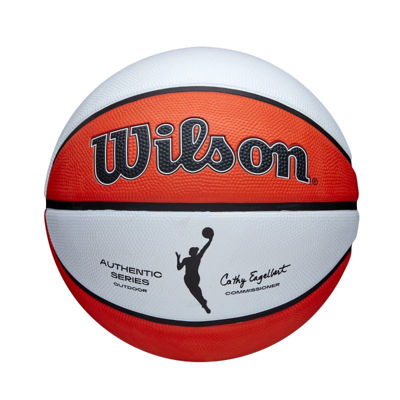 Photo 1 of Wilson Wnba Authentic Series Outdoor Basketball in Orange/White | Size: 6