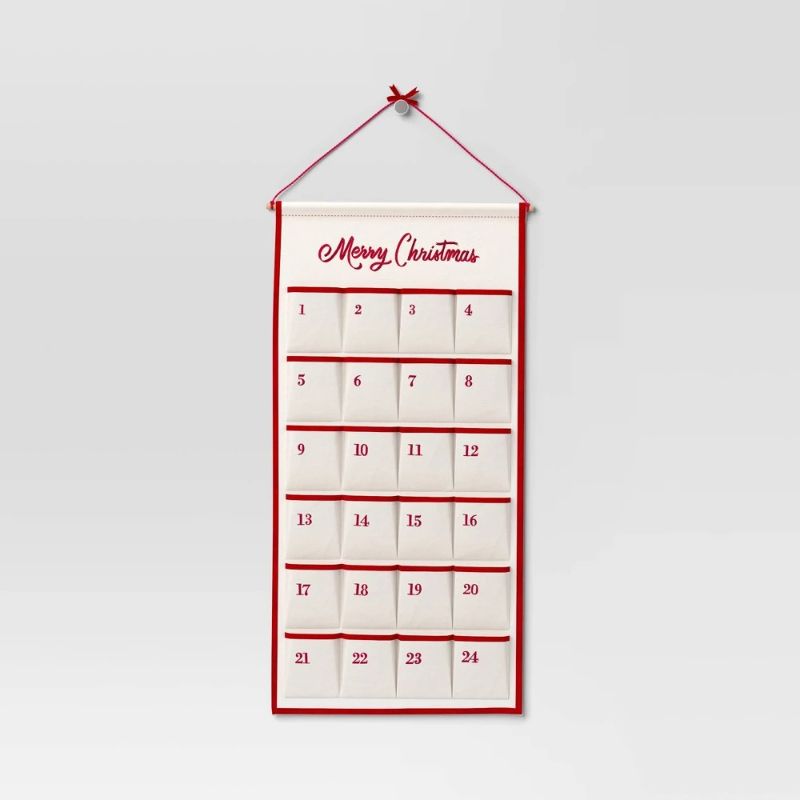 Photo 1 of 26"x24" Merry Christmas Countdown Calendar Cream - Threshold™