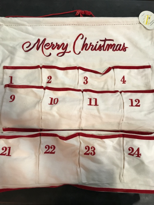 Photo 2 of 26"x24" Merry Christmas Countdown Calendar Cream - Threshold™