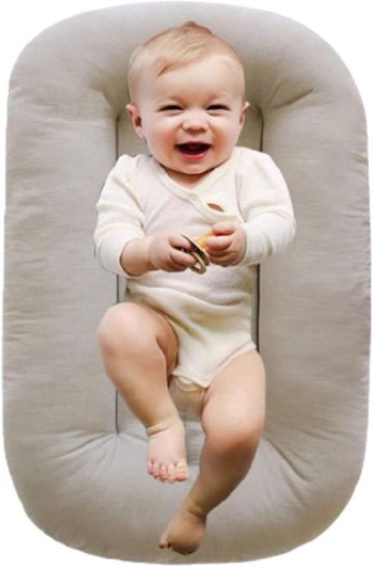 Photo 1 of Baby Lounger,Baby Lounger Pillow,Baby Lounger 0-24 Months,Baby Lounger for Newborn,Baby Pillows for Sleeping for Newborn (English Apricot)