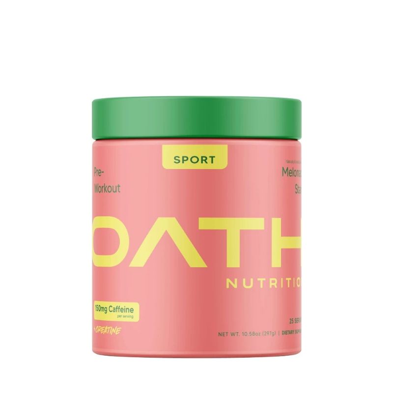 Photo 1 of Oath Nutrition Pre-Workout Sports Nutrition Supplement Powder - Melonade Stand 25 Serving Creatine to Hone Muscles Beta-alanine to Extend Endurance Cirtuline Malate to boost Blood Flow