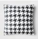 Photo 1 of Printed plush Houndstooth Pillow Square Throw Pillow with Faux Shearling Reverse Cream Color (Tan/Cream) Very Fluffy 2 in 1 Pillow