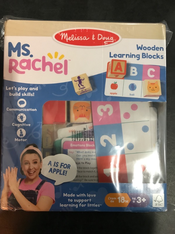 Photo 1 of Melissa & Doug Ms. Rachel Blocks + Activity Cards - Ages 1+ ABC/Number Blocks & Animals For Learning & Having Fun 