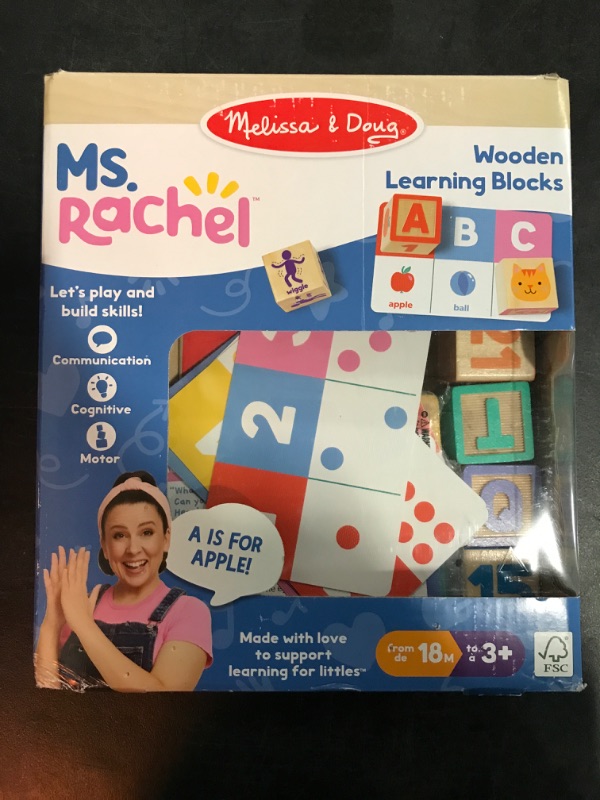 Photo 1 of Melissa & Doug Ms. Rachel Blocks + Activity Cards - Ages 1+ ABC/Number Blocks & Animals For Learning & Having Fun 