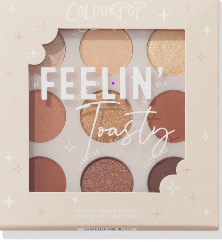 Photo 1 of ColourPop Pressed Powder Eyeshadow Makeup Palette in Feelin Toasty 0.3oz Mix of Matte & Metallic  Finish 