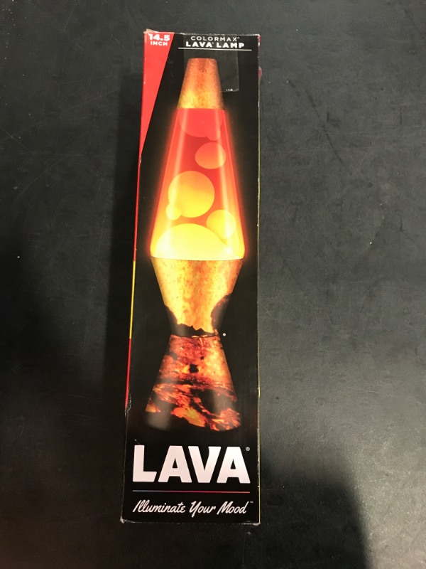 Photo 3 of 14.5" Volcano Lava Lamp - Lava Absorbs Different Colors & Changes Tone Volcano Graphics on The Base and Cap Match Perfectly with the Hot Lava Inside the Lamp