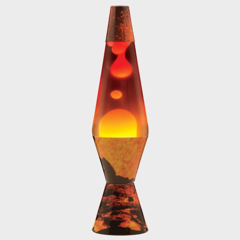 Photo 1 of 14.5" Volcano Lava Lamp - Lava Absorbs Different Colors & Changes Tone Volcano Graphics on The Base and Cap Match Perfectly with the Hot Lava Inside the Lamp