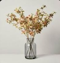 Photo 1 of Faux Rusted Quince Leaf Fall Arrangement with Magnolia: Artificial Plant, Farmhouse Decor, Indoor Use