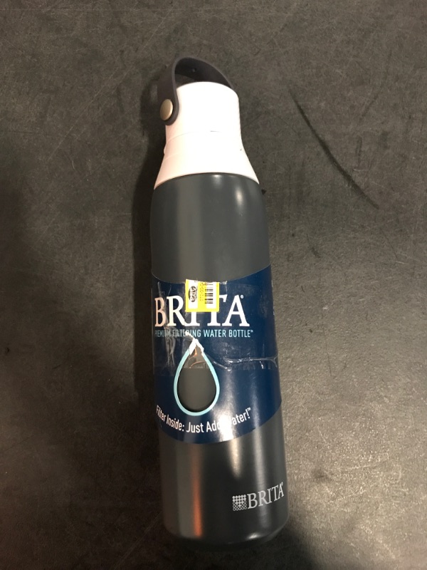 Photo 2 of Brita Stainless Steel Water Bottle with Filter, 591 Ml Premium Double Insulated Water Bottle, Carbon Carbon 591Ml