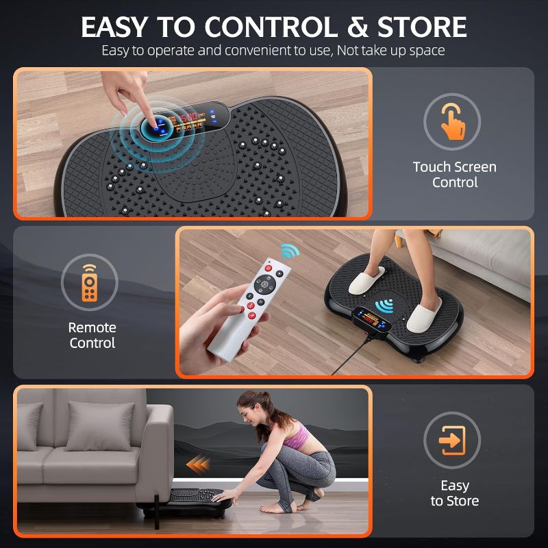 Photo 1 of Vibration Plate Exercise Machine, PBYRD Lymphatic Drainage Machine for Weight Loss, Full Body Workout Vibrate Fitness Platform, Helps Toning Shaping Wellness Home Gyms Workout - Max User Weight 330lbs