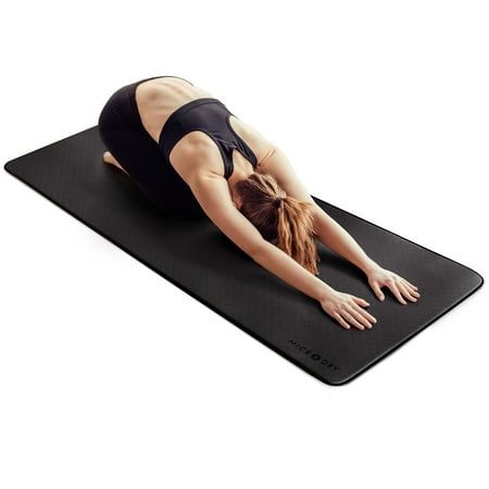 Photo 1 of Microdry Yoga Mat Extra Thick Skid Resistant 72 X 26 Black