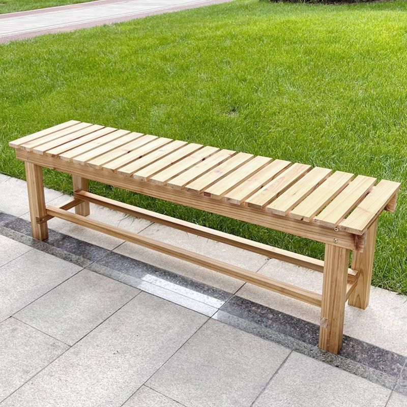 Photo 1 of 120cm Outdoor Garden Benches Weatherproof Patio Bench Two-Person Seat Backless Bench Wood Bench with Slatted High Temperature Bench for Front Porch Backyard (Upgraded to Prevent Fading