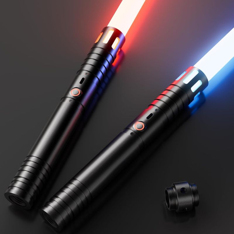 Photo 1 of Lightsaber, Dueling Double Light Saber, Metal Hilt Force Fx Rechargeable 2pack Real 20 Colors Length 40 in gradient lightsabers, real dueling lightsaber for adults, Christmas Halloween Present for Kids