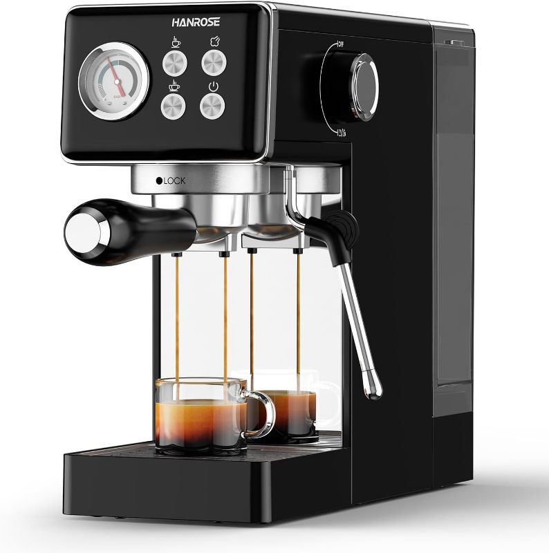 Photo 1 of Espresso Machine 15 Bar, Compact Espresso Machines with Milk Frother Steam Wand, Stainless Steel Espresso Maker, barista coffee machine, Latte, Cappuccino Machine for Home