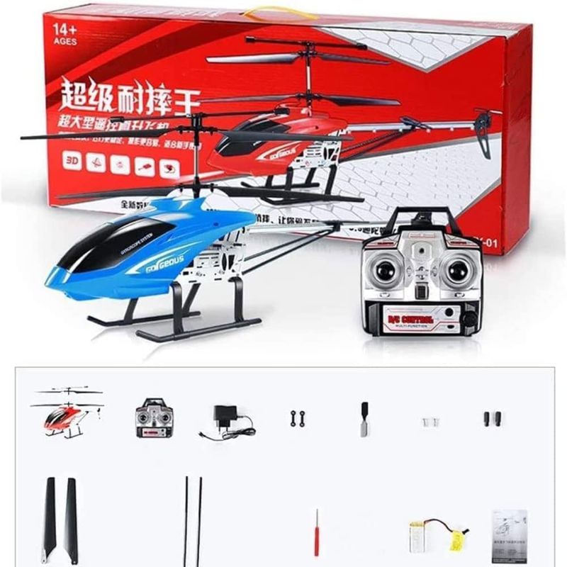 Photo 1 of Large Fall Resistant Rc Helicopter 3.5 Channels Remote Control Helicopter Toys Gift with LED Light Night