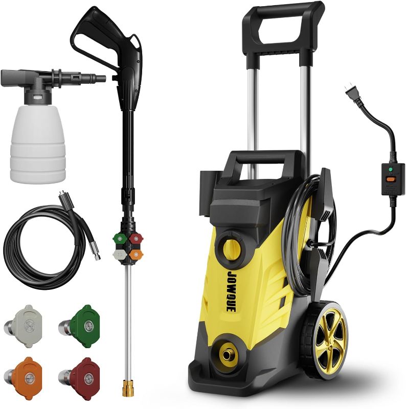 Photo 1 of Electric Pressure Washer, 4500 PSI 2.8 GPM Power Washer with 4 Quick Connect Nozzles, Hoses, Foam Cannon, High Pressure Cleaning Machine for Cars/Driveways/Patios Cleaning