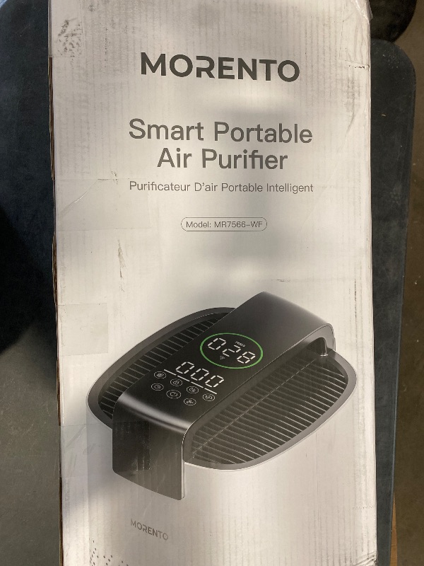 Photo 3 of MORENTO Air Purifiers for Home Large Room Up to 2050 Ft² with PM 2.5 Air Quality Sensor, Smart WiFi and Sleep Mode, Hepa Air Purifier For Home Filters Smoke, Available for California- White
