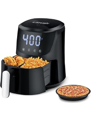 Photo 1 of 4.2 QT Air Fryer Oven Cooker with Temperature and Time Control, 2 Independent Frying Baskets, Pizza Pan, Dishwasher Non-stick Basket (Digital-Black)
