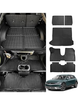 Photo 1 of Floor Mats Compatible with 2022-2025 Hyundai Ioniq 5 Trunk Mat Cargo Liner All Weather Back Seat Cover Protector 2024 Ioniq5 Accessories
