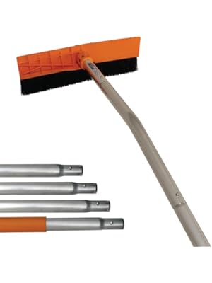 Photo 1 of Roof Brush and Roof Rake | Remove Roof Snow and Leaves Safe- Fast | Up to 23ft Reach | Adjustable Valley Cleaner | Clear Leaves, Sticks & Snow | Easy to Use & Store-Made in USA-
