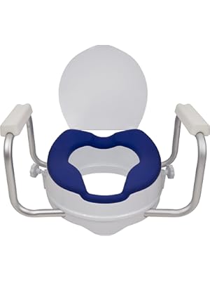 Photo 1 of AltiCare Raised Toilet Seat with Contoured Embedded Padded Seat & Adjustable Armrests
