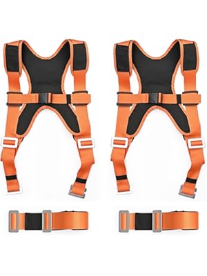 Photo 1 of Moving Straps 2-Person Shoulder Lifting Straps for Moving Furniture, Appliances, Mattresses or Any Item up to 800 lbs,Orange
