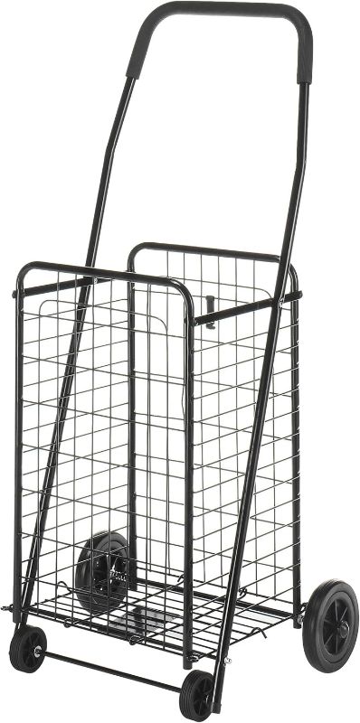 Photo 1 of Whitmor Rolling Utility Shopping Cart, Black
