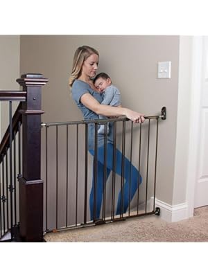 Photo 1 of Toddleroo by North States Baby Gate for Stairs: Easy Swing & Lock Series 2 Child Gate, Fits Openings 28.68"-47.85" Wide. Safety Latch, Hardware Mount. Child Gates for Doorways (31" Tall, Matte Bronze)
