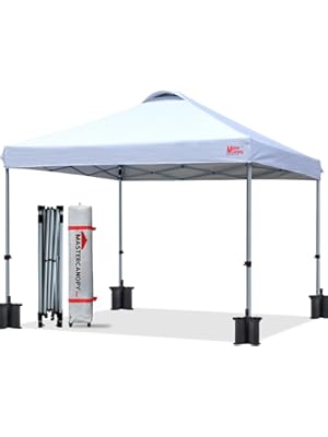 Photo 1 of MASTERCANOPY Durable Pop-up Canopy Tent with Roller Bag (10x10, White)
