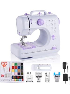 Photo 1 of Sewing Machine Portable mini Electric Sewing Machine for beginners 12 Built-in Stitches 2 Speed with Foot Pedal?Light, Storage Drawer.