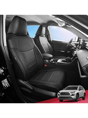 Photo 1 of FREESOO RAV4 Seat Covers - Custom Fit Car Seat Covers for Toyota RAV4 2019-2024 2025 Hybrid XLE LE Limited XLE Premium (Not for XSE/SE Hybrid)- Waterproof Leather SUV Seat Covers Full Set - Black
