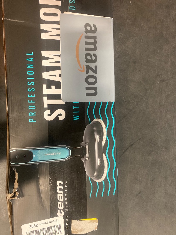 Photo 1 of PurSteam ScrubMaster Steam Mop with Dual Scrubbing Head, LED Headlights, Adjustable Steam Control, Anti-Slip Swivel Head, Cable Holder & Upright Lock
