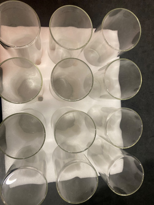 Photo 1 of 12 Pack Glass Cylinder Vases 16 Inch Tall Clear Flower Vase for Centerpieces, Hurricane Floating Candle Holder Wedding Decorations, Floral Vase Bulk for Table Shelf Party Home Deco (16 x 3.35 Inch)
