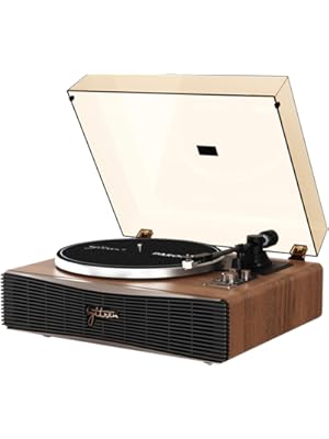 Photo 1 of Paron Record Player Vintage Turntable for Vinyl Records with Built-in Speakers Bluetooth Retro Phonograph Wood Walnut
