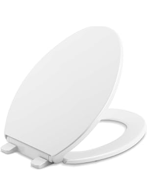 Photo 1 of Kohler K-20110-0 Brevia Elongated Toilet Seat with Grip-Tight Bumpers, Quiet-Close Seat, Quick-Attach Hardware, White
