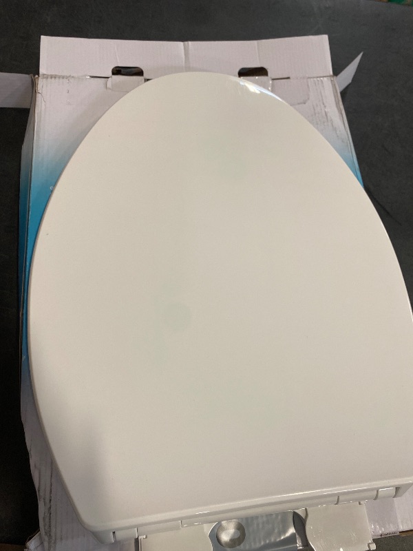 Photo 1 of Kohler K-20110-0 Brevia Elongated Toilet Seat with Grip-Tight Bumpers, Quiet-Close Seat, Quick-Attach Hardware, White

