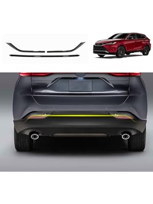 Photo 1 of Car Accessories Compatible with Toyota Venza 2024 2023 2022 2021 Exterior Rear Bumper Guard Protector Plate Cover Trim ABS 3PCS(Glossy Black Style)
