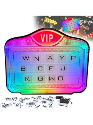 Photo 1 of LED Letter Bottle Presenter, VIP Bottle Service Sign Color Display Lights with 4 Sets Letters & 1 Numbers Kit, Hand Holding Light Box Sign for Party, Bar & Night Club (vip)
