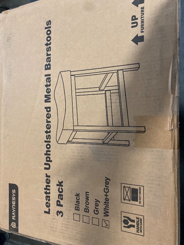 Photo 1 of HOOBRO Bar Stools, Set of 2 Bar Chairs, Counter Height Stools, Saddle Stools with Curved Surface, Kitchen Stools, 24.8 Inches, 2.4" Thick Upholstery, for Kitchen, Dining Room, White and Gray WG10BY01

