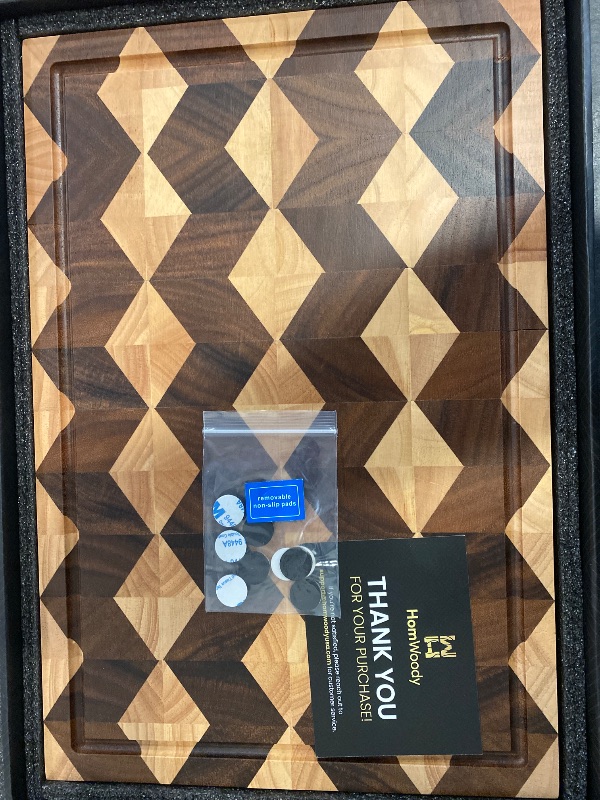 Photo 1 of 3D Handmade Cutting Boards 15"x11"x1"- Walnut Rubber End Grain Wood Cutting Boards-Charcuterie Boards/Cheese Board-Wooden Chopping Board -Kitchen Gadgets
