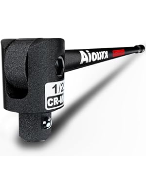 Photo 1 of 1/2 Inch Drive 24 in. Breaker Bar, 250 Degrees Heavy Duty Head, Ball Lock Function, Chromium-Molybdenum Steel, Striking Laser Specifications, High Temperature Quenching Rod Body, Black
