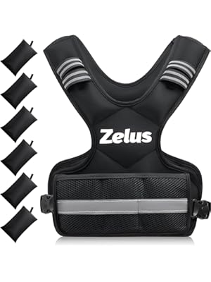 Photo 1 of ZELUS Weighted Vest for Men and Women | 4-10lb/11-20lb/20-32lb Vest with 6 Ironsand Weights for Home Workouts | Adjustable Body Weight Vest Exercise Set for Cardio and Strength Training
