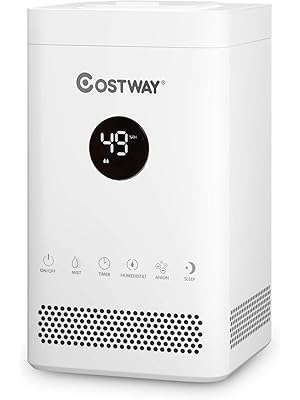 Photo 1 of COSTWAY Small Humidifiers for Bedroom, 3.5L Top Fill Cool Mist Humidifier with 3-Level Mist, Sleep Mode, 12H Timer, Quiet Anion Humidifier w/Humidity & Water Shortage Sensor
