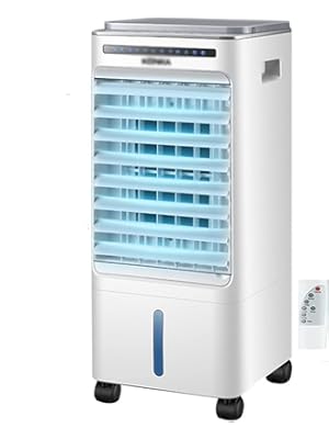 Photo 1 of 5L Portable Air Cooler, 3 Fan Speeds, LED Display and Remote Control Touch Control and 7H Timer, 65 Watts
