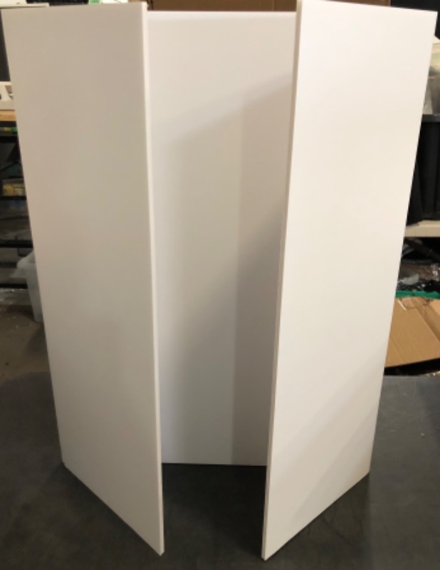 Photo 1 of 5Pcs Small Trifold Poster Board, 21 x 14 inches White Tri Fold Poster Boards Corrugated Presentation Board Science Fair Display Boards for School Fun Projects, Exhibitions and Business